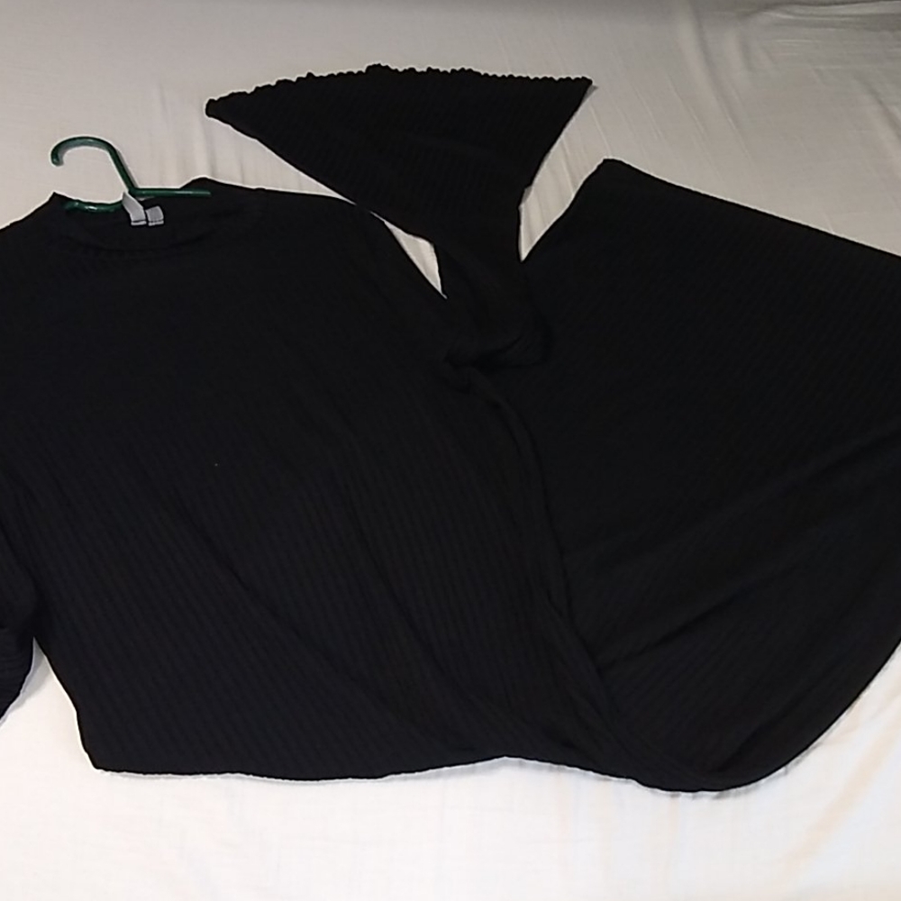 Asos Knit Bell-Sleeve Maxi Dress